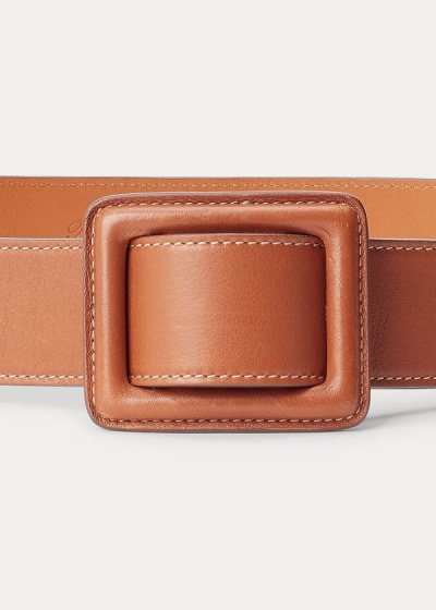 Women's Ralph Lauren Trench-Buckle Calfskin Belt | 708612QXD